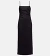 Sir Linen Midi Dress In Black