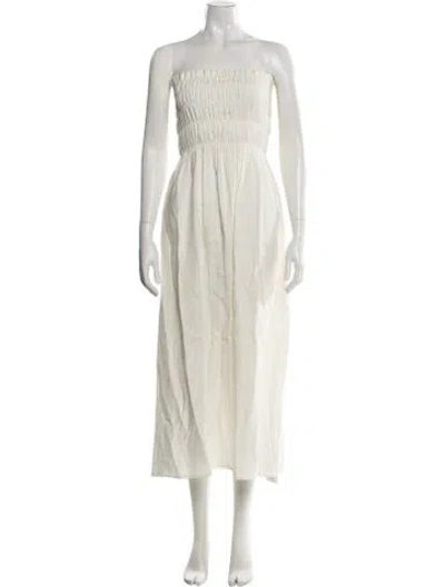 Pre-owned Sir Linen Midi Length Dress In Neutrals