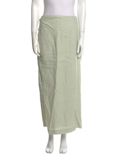 Pre-owned Sir Linen Midi Length Skirt W/ Tags In Green