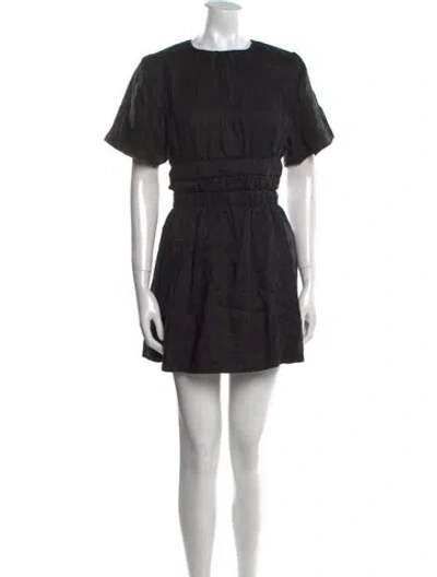 Pre-owned Sir Linen Mini Dress In Black