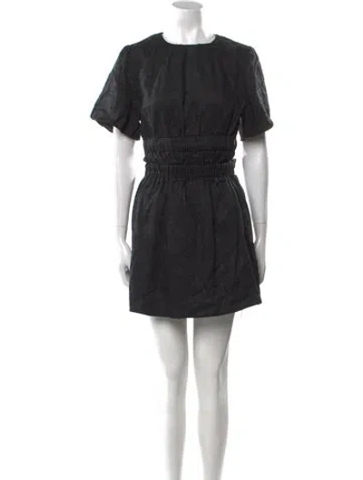 Pre-owned Sir Linen Mini Dress In Black