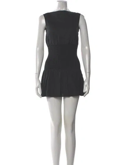 Pre-owned Sir Linen Mini Dress In Black