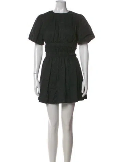 Pre-owned Sir Linen Mini Dress In Black