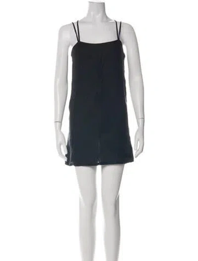 Pre-owned Sir Linen Mini Dress In Black