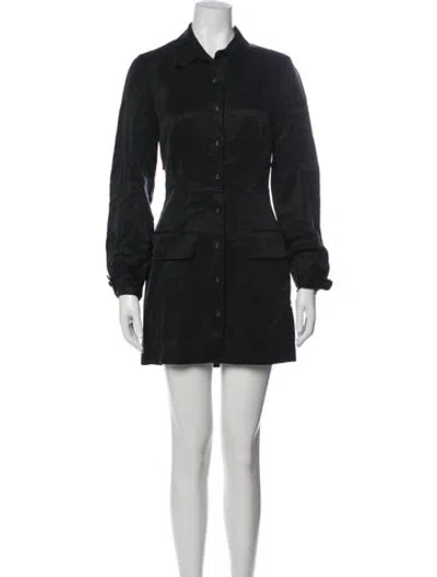 Pre-owned Sir Linen Mini Dress In Black