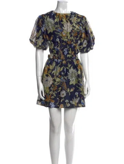 Pre-owned Sir Linen Mini Dress In Blue