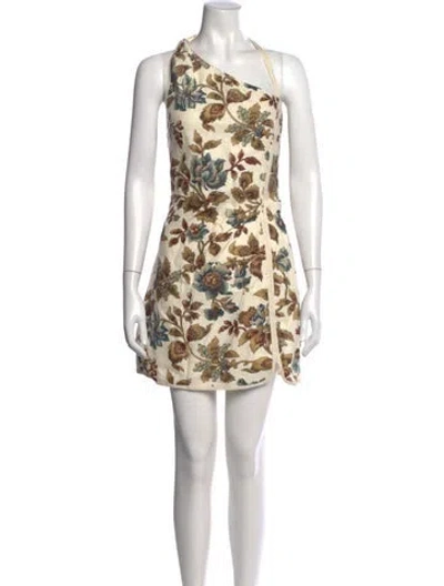 Pre-owned Sir Linen Mini Dress In Brown