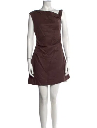 Pre-owned Sir Linen Mini Dress In Brown