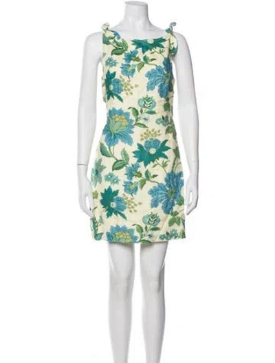 Pre-owned Sir Linen Mini Dress In Green
