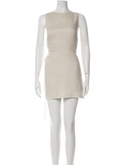 Pre-owned Sir Linen Mini Dress In Green