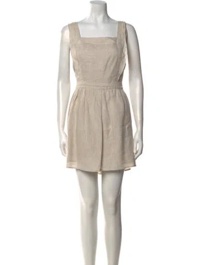 Pre-owned Sir Linen Mini Dress In Neutral
