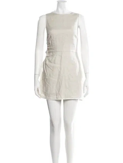 Pre-owned Sir Linen Mini Dress In Neutral