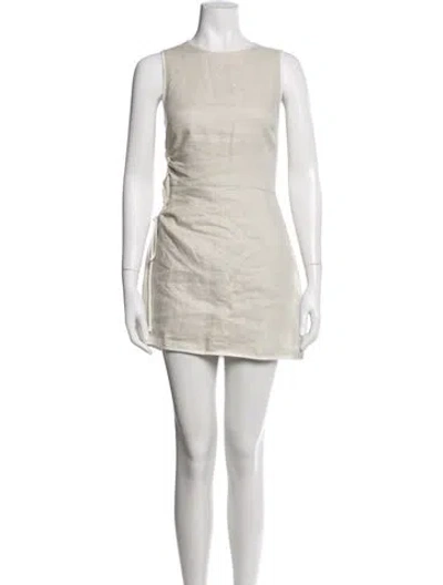 Pre-owned Sir Linen Mini Dress In Neutral