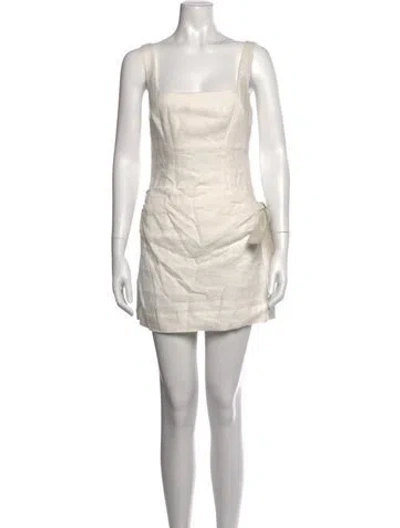 Pre-owned Sir Linen Mini Dress In Neutrals