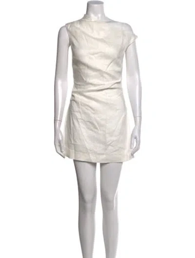 Pre-owned Sir Linen Mini Dress In Neutrals