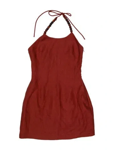 Pre-owned Sir Linen Mini Dress In Orange
