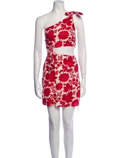 Pre-owned Sir Linen Mini Dress In Red
