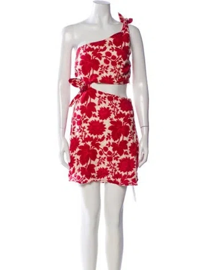Pre-owned Sir Linen Mini Dress In Red
