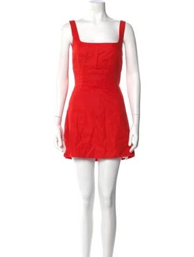 Pre-owned Sir Linen Mini Dress In Red