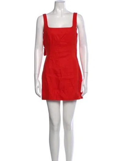 Pre-owned Sir Linen Mini Dress In Red