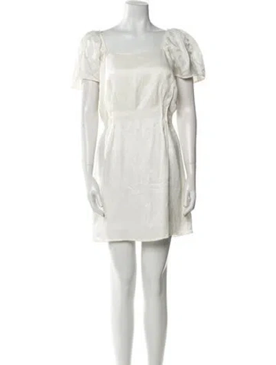 Pre-owned Sir Linen Mini Dress In White