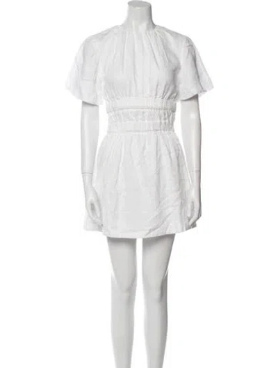 Pre-owned Sir Linen Mini Dress In White