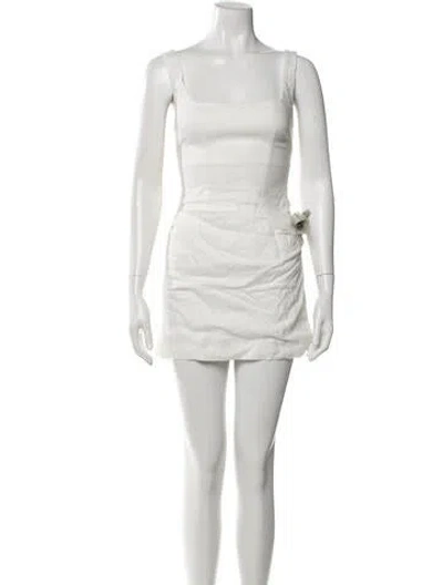 Pre-owned Sir Linen Mini Dress In White