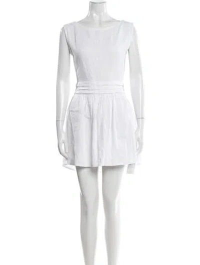 Pre-owned Sir Linen Mini Dress In White