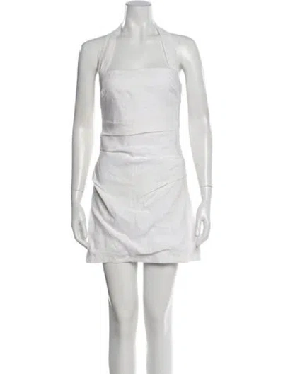 Pre-owned Sir Linen Mini Dress In White