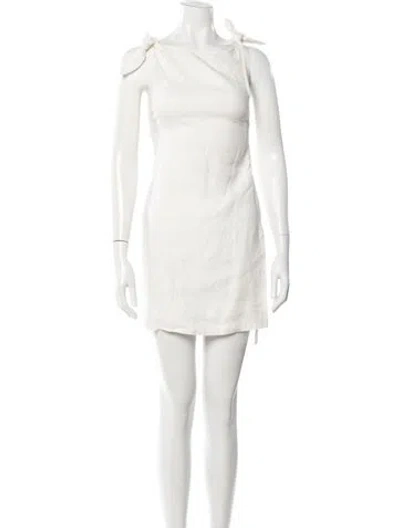 Pre-owned Sir Linen Mini Dress In White