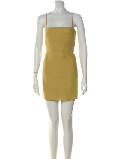 Pre-owned Sir Linen Mini Dress In Yellow