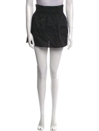 Pre-owned Sir Linen Mini Skirt In Black