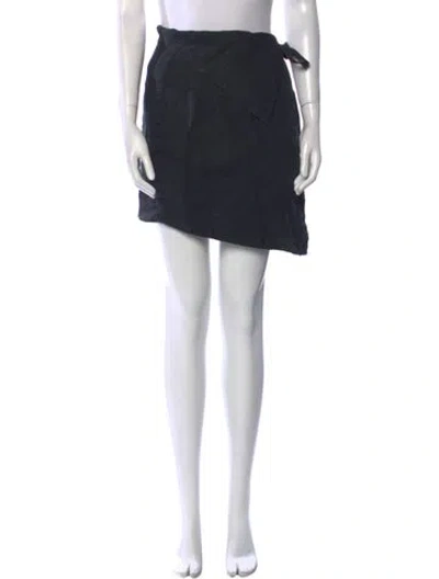Pre-owned Sir Linen Mini Skirt In Black
