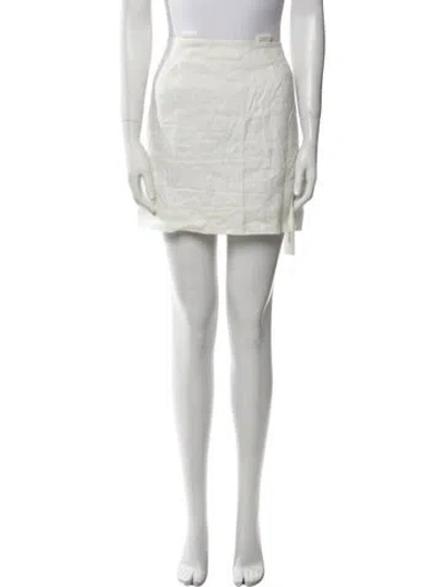 Pre-owned Sir Linen Mini Skirt In Neutral