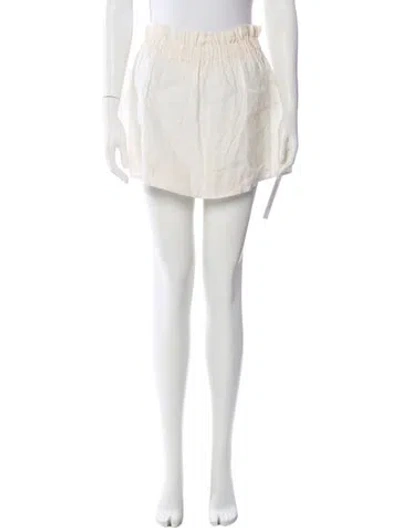 Pre-owned Sir Linen Mini Skirt In Neutral