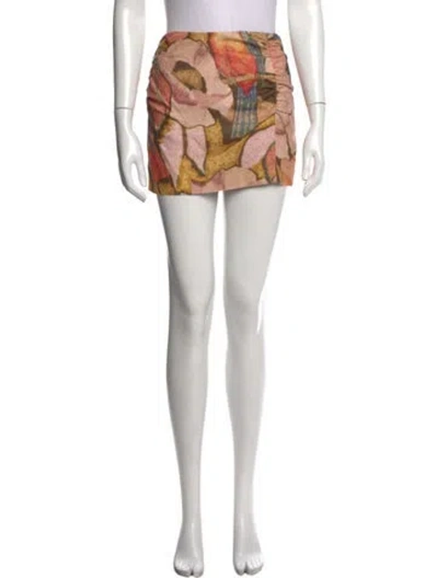 Pre-owned Sir Linen Mini Skirt In Pink