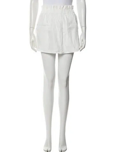 Pre-owned Sir Linen Mini Skirt In White
