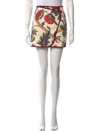 Pre-owned Sir Linen Mini Skirt In White