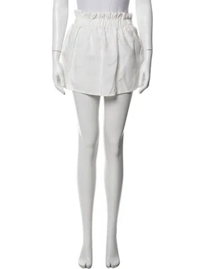 Pre-owned Sir Linen Mini Skirt In White