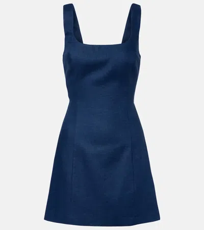Sir Linen Minidress In Blue