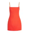 Sir Womens Tangerine Panettone Panelled Linen Mini Dress In Orange