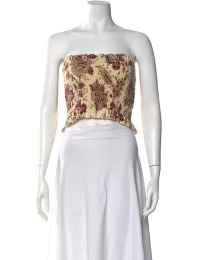 Pre-owned Sir Linen Patterned Crop Top In Neutral