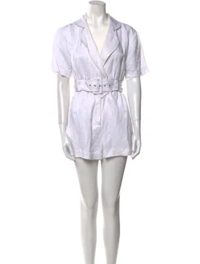 Pre-owned Sir Linen Romper In White