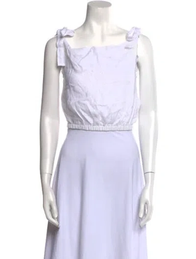 Pre-owned Sir Linen Square Neckline Crop Top W/ Tags In Neutral