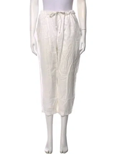 Pre-owned Sir Linen Straight Leg Pants In White