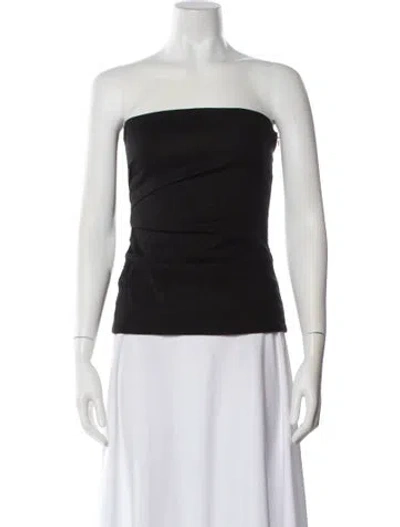 Pre-owned Sir Linen Strapless Top In Black
