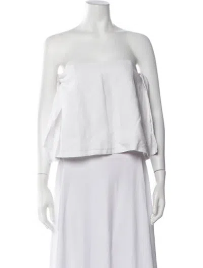 Pre-owned Sir Linen Strapless Top In Neutrals