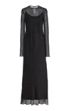 Sir Lisander Polka-dot Silk Maxi Dress