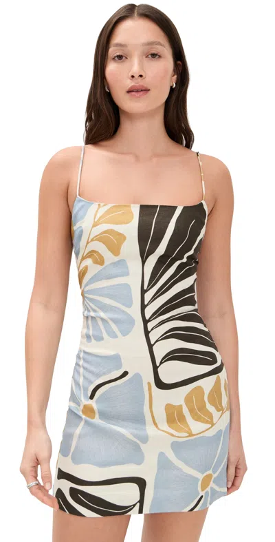 Sir Lola Mini Dress Fiorello Verde In Multi