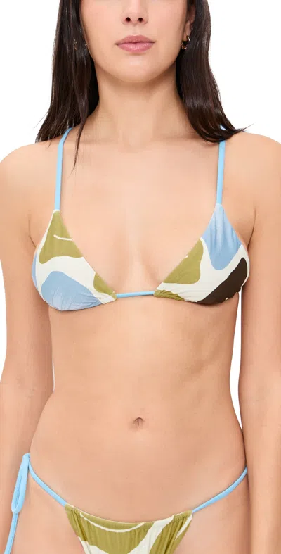 Sir Lola String Triangle Top Fiorello Verde In Blue